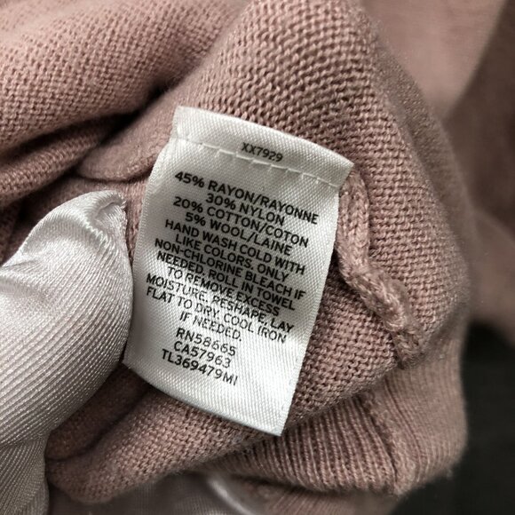 Leith Bell Sleeve Sweater Womens S Blush Pink Wool Blend Crewneck Knit - Picture 9 of 10